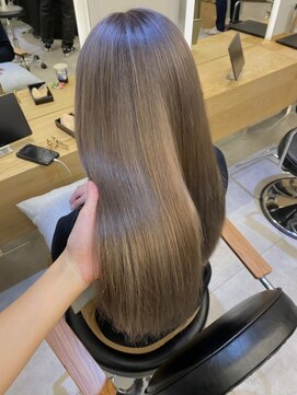 ジーナ 船橋(Zina) 髪質改善＊ロングレイヤーグレーベージュ＊美髪【Zina船橋】