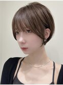 ハイライトバレイヤージュダブルカラーショートカット30代40代