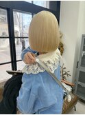 ハイトーン/blond/ブロンド/ブリーチ/ボブ/ハイトーンボブ