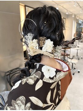 ラボー ノースプラザ店(LA'BO) 卒業式ヘア 編みおろし