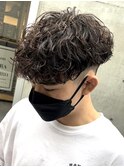 ツイストスパイラルパーマツーブロックツイストパーマメンズヘア