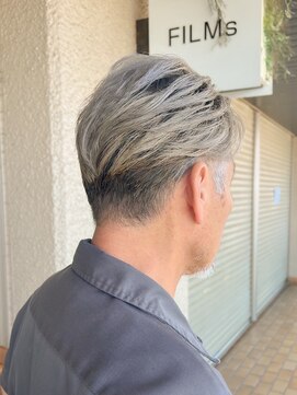 フィルム(FiLMs) メンズ/刈り上げ/オールバック/シルバーアッシュ