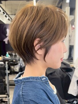 ブレス ヘアデザイン(BLESS hair design) 東静岡ショートボブくびれショートイルミナカラー顔周りレイヤー