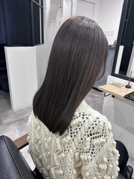 レシピ ラ クレア(recipe la couleur) ブリーチありの艶lavender greige＊