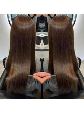 アンダーバーホワイト(_white) ハイライトブリーチ髪質改善トリートメントエクステ神戸三宮