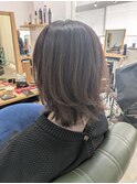 白髪比率30％☆透明感のあるグレージュカラー×ボブレイヤー