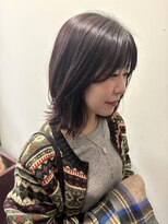 ウッドストック(WOODSTOCK)&nbsp;艶色バイオレットのセミロングレイヤー