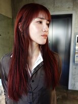 ベンジー 代々木上原店(benji) ブリーチなしダブルカラー チェリーレッド