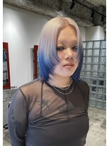 ノル 栄矢場町(nol) ホワイト×ブルー デザカラ デザインカット!