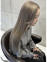 アジールヘア 東上野店(agir hair) 透明感◎極上ミルクグレージュ艶髪!上野で旬顔に 上野/上野駅