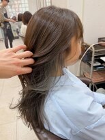 ヘアーアンドメイク シークタチカワ 立川店(Hair&Make Seek)&nbsp;【古澤】オリーブグレージュ×グレーイヤリング