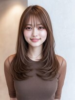 オレンジペコ(orange peco) ロングレイヤー ブラウンカラー シースルー 髪質改善 美髪 30代