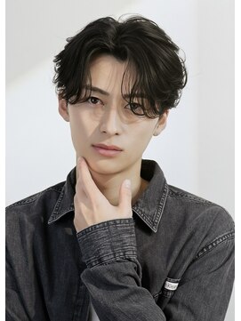 オーシャントーキョー 大阪(OCEAN TOKYO) ワックスなしツーブロックメンズセンターパートニュアンスパーマ