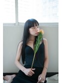 地毛風ロング ストレート/白髪染め/ヘッドスパ/リタッチ