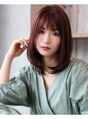 内巻きワンカール×こなれヘア×ミルクティーブラウン×所沢