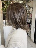 ［新宿］ミディアムレイヤー/ウルフレイヤー/ハイライト/グレー