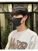 【お客様ヘア】メンズ大人気スタイル！シースルーマッシュ 黒髪