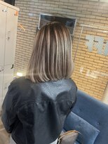 ラフ(LAFF)&nbsp;#バレイヤージュ#グレージュカラー#ボブウルフ#ココアベージュ