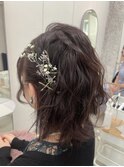 《花屋併設》ショートアレンジ［酸性ストレート/ヘアセット］