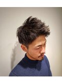 メンズ2ブロックショート HOMMEHAIR2nd江ヶ崎