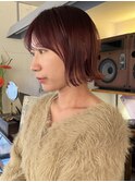 大人可愛い/外ハネショートボブ/ショートボブ/切りっぱなしボブ