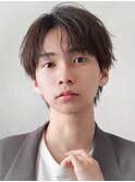 メンズ韓国センターパート【ナチュラル緩めスパイラルパーマ】