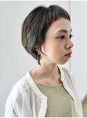 ショートバングの丸みショート/ショートカット/20代/30代/40代