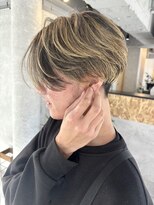 サニーサイドサロン(SUNNY SIDE SALON)&nbsp;センターパート×ハイライト