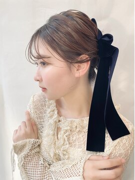 ネリー 銀座(NERIE) お呼ばれヘアアレンジ/ベロアリボン/大人かわいい【銀座】