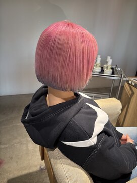 クラン バイ ナチュラル(clan by Natural) ショートボブカット/タッセルボブ/デザインカラー/ピンクカラー