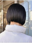 【macana指名】酸性ストレートパーマ 切りっぱなしボブ