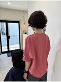 レイヤーショートボブパーマ