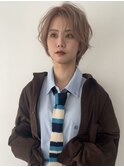 【ハンサムショート】ミルクティーベージュ