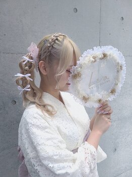レア(Le'a)の写真/《花火大会/LIVE》浴衣着付け+ヘアセット¥5500~手ぶらレンタルプランやペア割〇大切な日はLe’aで♪
