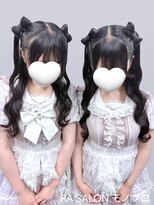 アールエーサロンモノクロ 秋葉原(RA SALON モノクロ)&nbsp;【ふたごヘア】立体リボンハーフツイン