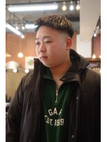 エディ(Edy)&nbsp;メンズスパイキーショート刈り上げスキンフェードブラウンカラー