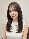 韓国風】黒髪王道くびれロング