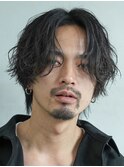 渋谷メンズパーマフェザーパーマシャドウパーマセンターパート