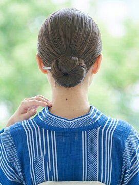 と和 巣鴨 大人上品な浴衣ヘアセット*ルーズシニヨン