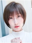 大人可愛い30代40代50代小顔◎マッシュショートボブウルフカット