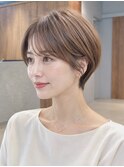 ショートヘアショートボブ耳掛けショート丸みショート表参道青