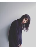 〔people〕暗髪×柔らかパーマミディアム