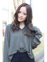 ロエナ(ROENA) 20代30代40代50代小顔カット黒髪ワンレンボブルフネビージュ前髪