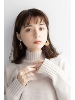 テラスコード(TERRACE CODE) ミディアム小顔カット前髪ありくすみカラー10代20代30代40代