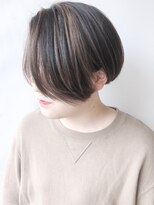 モリオフロムロンドン 原宿本店(morio from London) 【morio 原宿】外国人風カラーハイライト ショートボブ前髪なし