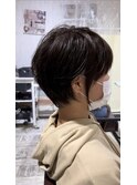 ひし形ショート　ナチュラルアッシュ　フェザーバング