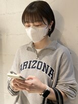 コフィー バイ メルト 吉祥寺(cofy by melt)&nbsp;【中澤彩乃】ミニボブサイドバンクアッシュベージュ地毛風暗髪