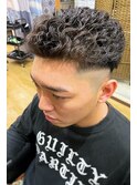 スタイリングなし!BARBERスキンフェード!濡れパンスタイル!
