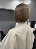 ミルクティーカラー×ボブスタイル