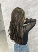 コントラスト極ハイライト☆アッシュブラック